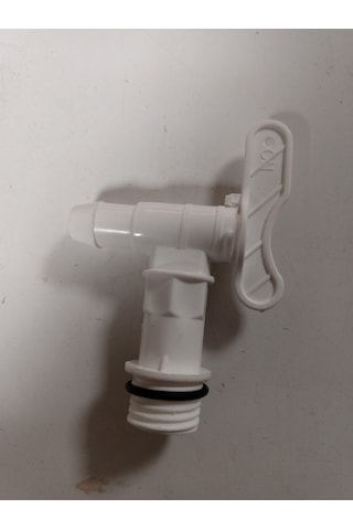 2 Adet - Plastik Musluk 3/4 Dişli Bahçe & Sulama Musluğu Beyaz