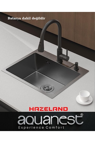 Hazeland Aquanest Steel Line Mutfak Eviyesi 60 45 Antrasit