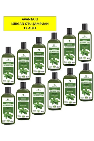 Isırganotu Şampuan, Saç Dökülmesine Karşı Yardımcı 485 Ml 12'li Paket Tüm Saç Tipleri