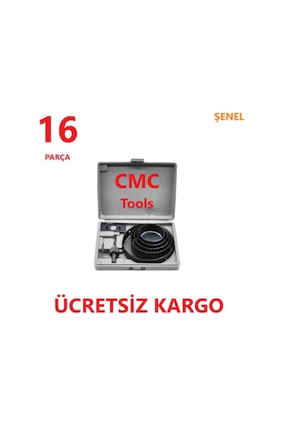 CMC Tools 16 Parça Buat Açma Seti Delme Panç Takımı Kutulu Set