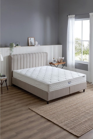 Yataş Bedding Blue Star Yatak, Lento Baza, Somni Başlık Tek Kişilik 3'lü Set 90x190 - Bej