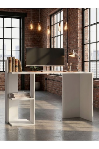 Karnaval Çalışma Masası M35004-1 Ders Çalışma Masası Bilgisayar Masası Beyaz 120x45cm