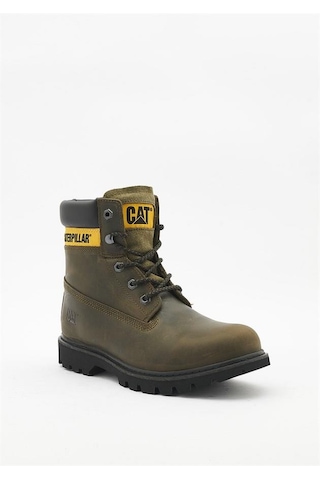 Caterpillar Golden Dark Olive Deri Erkek Bot