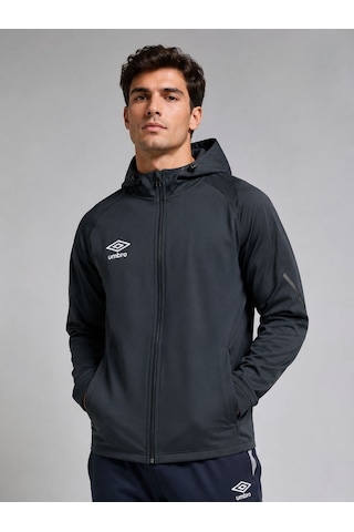 Umbro Potter Hooded Erkek Siyah Fermuarlı Kapüşonlu Spor Sweatshirt - Fc0502