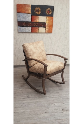 Ahşap Sallanır Sandalye Bahçe ve Salon Koltuğu