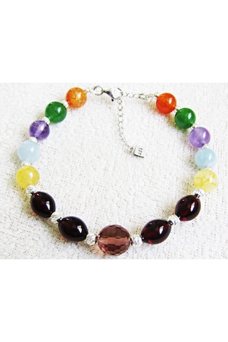 925 Ayar Gümüş Zultanit Kehribar Doğal Taşlı Kadın Bileklik