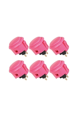 Pembe Arcade Oyuncu Butonu / Basmalı Makine Düğmesi