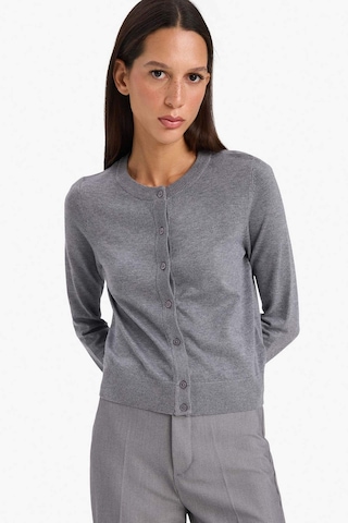 Defacto Regular Fit Bisiklet Yaka Hırka D6282ax25augr456 Gri
