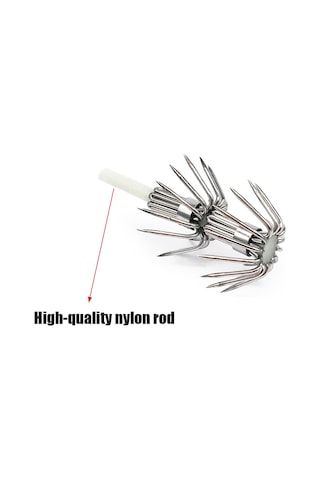 Jeehugo 20 Adet 3.0 Güneş Işığında Parlayan Paslanmaz Çelik İki Katlı Kalamar Yem İğnesi