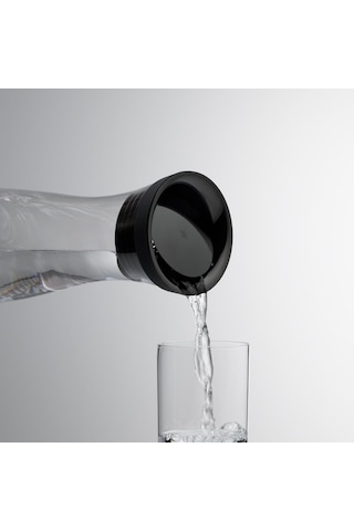 Wmf Basic Cam Su Sürahisi, 1 L, Kapaklı, Silikon Kapaklı, Akıllı Kapak Teknolojisi, Siyah Sku: Smg8690010525918