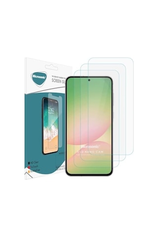 Galaxy A56 Screen Protector Nano Glass Cam Ekran Koruyucu 3 Lü Paket Galaxy A56 İle Uyumlu Ekran Koruyucu - Şeffaf