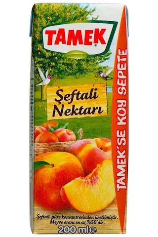 Tamek Şeftali Nektarı 200 Ml X 27 Adet