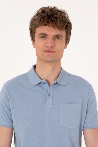 U.S. Polo Assn. Erkek Slim Fit Mavi Polo Yaka Tişört 50299538-VR036