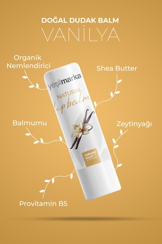 Yeşilmarka Vanilya Doğal Dudak Balmı