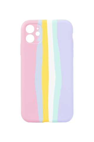İ'think Apple Uyumlu iPhone 11 Rainbow Silinebilir Kapak