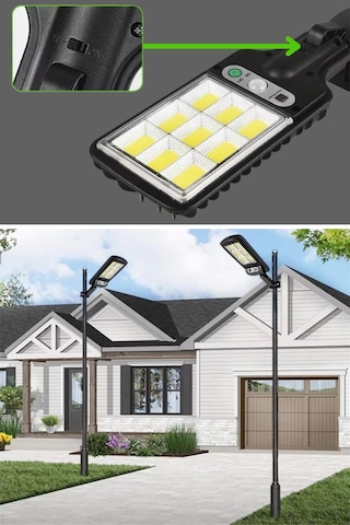 Buffer 3 Farklı Işık Modlu Güneş Enerjisiyle Şarj Olan Dış Mekan Uyumlu Kumandalı Solar D Standart