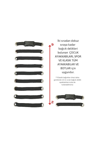 İpekbazaar Takbırak Lastikli Ayakkabı Bağcığı - Beyaz