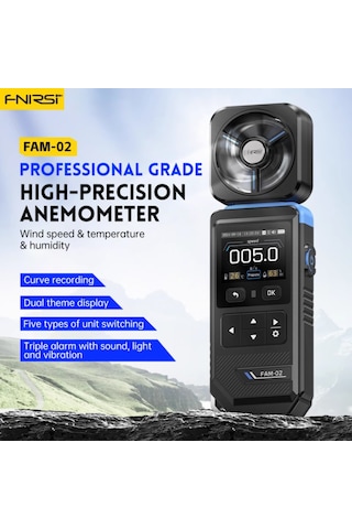 Vkemall Fnırsı Fam-02 3'ü 1 Arada Yüksek Hassasiyetli Anemometre Termometresi Elde Taşınabilir Pro 45869