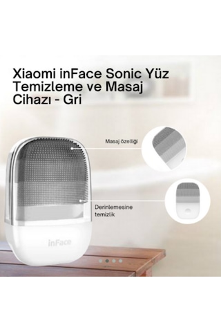 Inface Sonic Yüz Temizleme ve Masaj Cihazı Gri Inface Sonic Yüz Temizleme ve Masaj Cihazı Gri