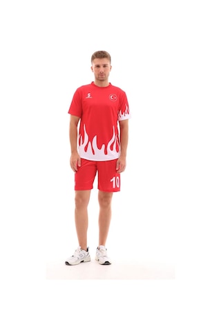 Sportech R0121 Alevli Türkiye Forma Takımı Tek Kelime İsim Yazılır Kırmızı