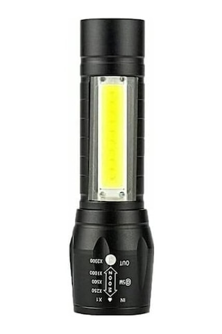 Taktikal Fener Led Usb Ultra Güçlü Mini Boy Şarjlı El Feneri Siyah