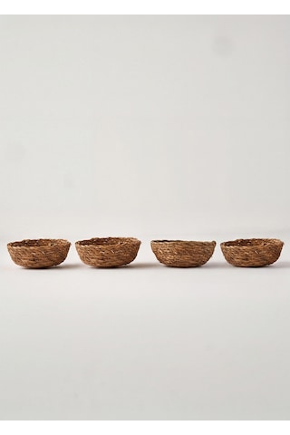 Bella Maison Carmen Hasır Sepet 4'lü Naturel 10/15x4 Cm Naturel