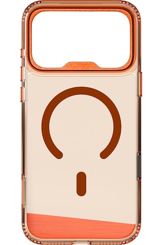 Apple Uyumlu iPhone 17 Pro Max Kılıf M-safeli Airbagli O-ring Şeffaf Kajsa Alüminyum Trans Shield Kapak Turuncu Turuncu