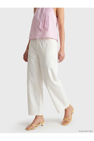 Lcw Vision Ekru Loose Fit Kadın Pantolon