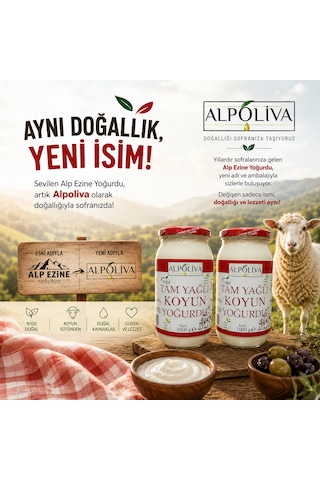 Alpoliva Koyun Yoğurdu 2 Adet 1.000 G 2.000 G