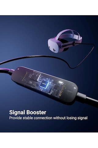 10 M Usb-c Vr Kablo Quest2/quest Pro/pico 4 Uyumlu Yüksek Hızlı Bağlantı Kablosu Siyah
