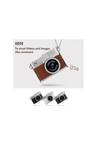 Cep Mini Retro Kamera 1080p 0.96" Ekran Anahtarlık Giyilebilir S150 Mini Life Aksiyon Kamerası Yeşil