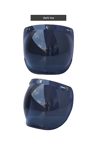 Teltree Yüksek Kaliteli Motosiklet Balonlu Vizör: Güneş, Böcek Ve Enkazdan Koruma, Kolay Temizlik, 3 Tırnaklı Kasklar İçin Uygun