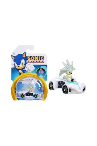 Sonic Silver The Hedgehog Die Cast Metal Tekli Yarış Arabası 1:64 Ölçek - 7 Cm