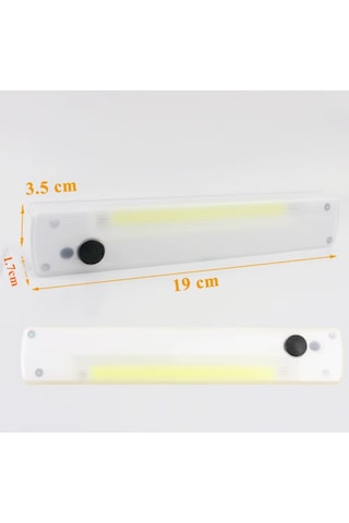 Ç:ok Amaçlı Taşınabilir Led Işık - Mıknatıslı Çalışma Lambası 19cm Beyaz
