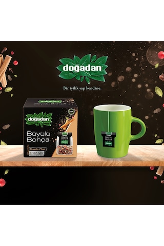 Doğadan Büyülü Bohça Masala Chai Baharatlı Karışık Siyah Süzen Poşet Çay 10'lu
