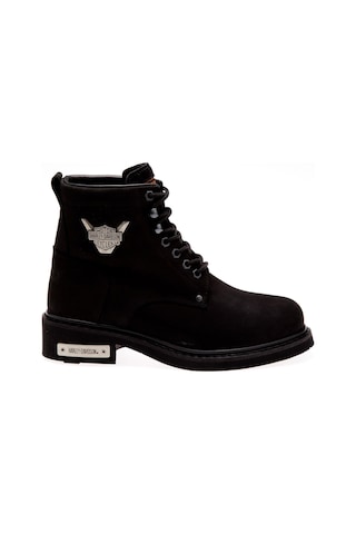Harley Davidson Gibson Black Nubuk Erkek Bot Siyah
