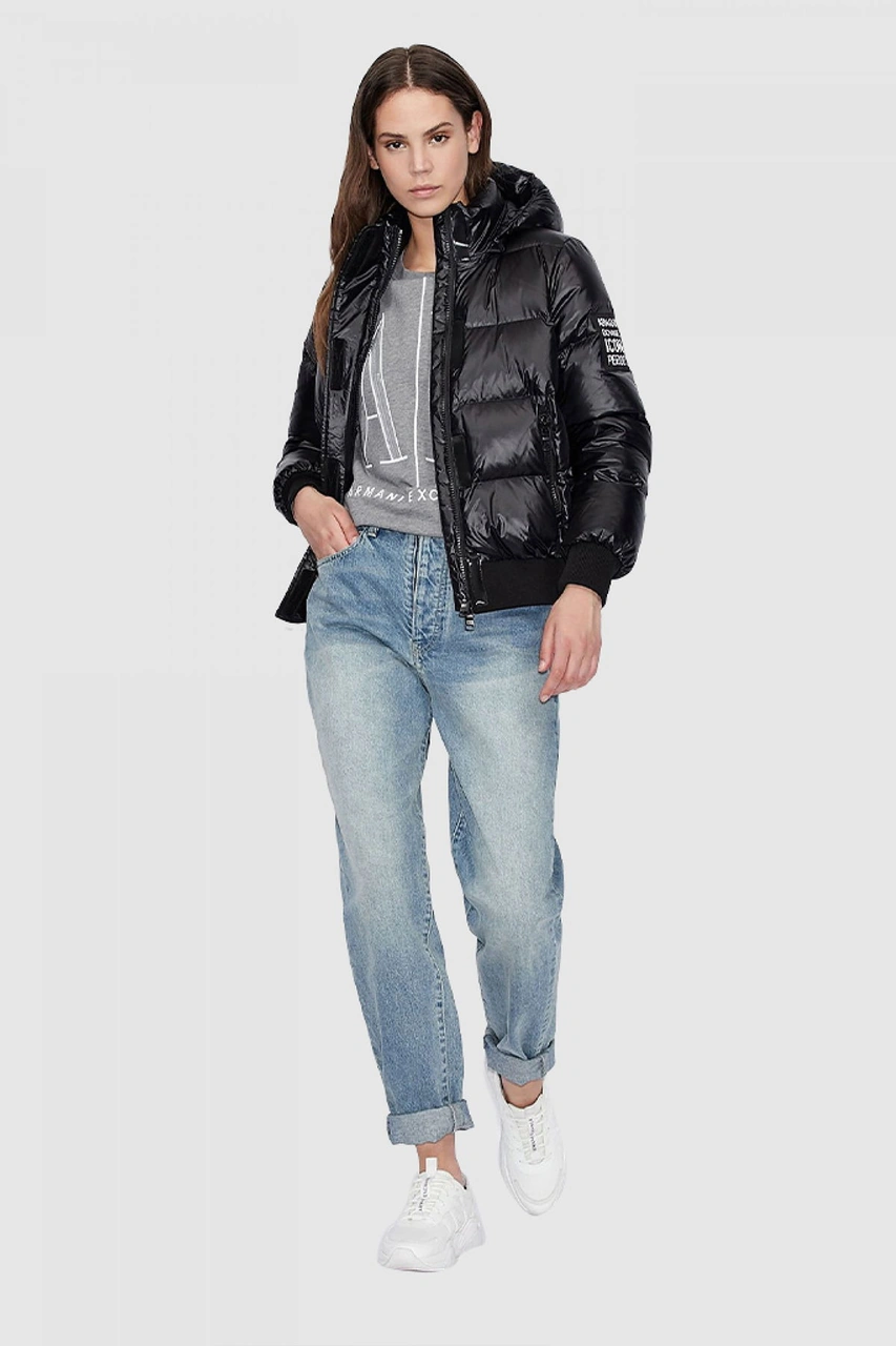 Armani Exchange Armani Kadın Şişme Mont Siyah