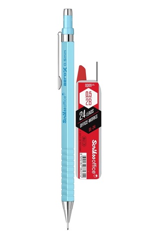 Scrıkss Offıce Aero-x Versatil 0.5 Mm Açık Mavi & Sl-24 Min 2b 2'li Blister Genel