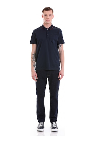 Hatemoğlu Lacivertvert Regular Fit Cepli Polo Yaka Merserize Pamuk T-Shirt 353 Lacivert