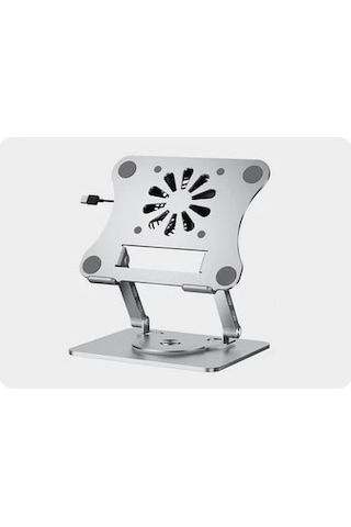 Daytona J41 360 Döner Metal Fanlı Notebook Stand, Açık Gri
