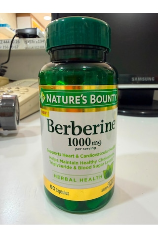 Orjinal Amerikan Berberıne 1000 Mg 60 Kapsül ..saf Berberine 2028 Skt