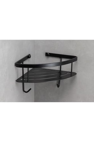Banyo Duş Raf Sistemi Siyah Renk 152x197x280 Mm Diğer