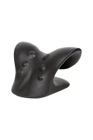 Elmpaly Siyah Eva Boyun Ve Omuz Rahatlatıcı C Şekilli Servikal Traksiyon Cihazı Masaj Yastığı Siyah