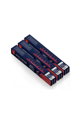 Nish Coffee Kapsül Kahve 10 Ristretto 3'lü Set Nespresso Uyumlu -30 Adet Kapsül Kahve