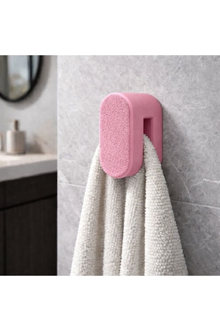 Studio 4'lü Havlu Tutucu Klips Seti - Pratik Havlu Asacağı Banyo Mutfak Düzenleyici Pembe