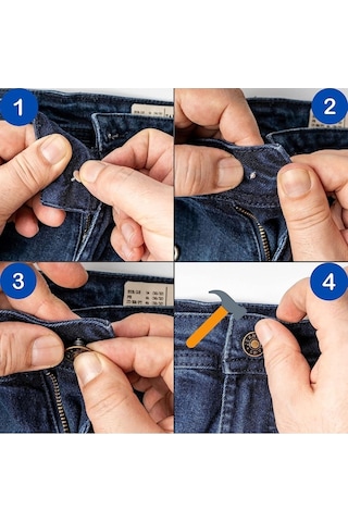 Kot Düğme 8 Büyük 4 Küçük
