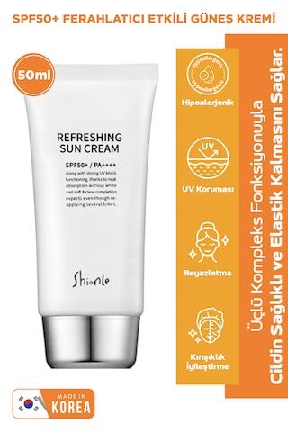 Ferahlatıcı Etkili Spf50 Pa Kore Güneş Kremi Su Bazlı, Yağsız, Serinletici Kore Güneş Kremi