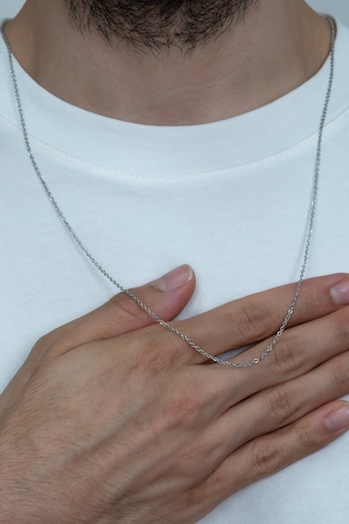 Takı Dükkanı İnce 316l Paslanmaz Unisex Çelik Kolye Zincir 1.6 MM Eck44 001