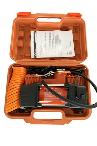 Fk Frıko Çelik Gövde Çift Pistonlu 12 V 150 Psi Araç Araba Lastik Bot Şişirme Araba Şarj Versiyonu