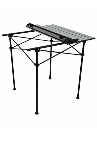 Katlanır Portatif Metal Kamp & Piknik Masası 4 Kişilik Dayanıklı Ve Taşınabilir Metal 70x66x70cm Siyah